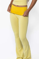 foldover flare leggings in soleil