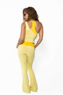 foldover flare leggings in soleil