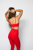 motion sports bra in coral